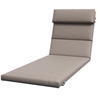 OUTSUNNY Cuscino Per Lettino Prendisole In Tessuto Con Lacci Grigio Scuro