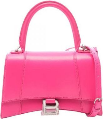 Balenciaga Pre-owned Hourglass Small Leather 2way Handbag - Dames - Vintage Handtas - Roze - ONE Size - Leer - Vintage