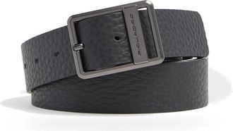 Piquadro Leren Riem met Doornsluiting - Heren - Riemen - Zwart - ONE Size - Katoen - Accessoires