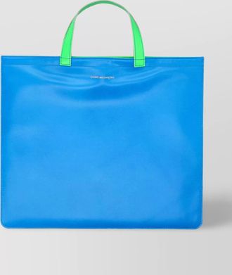 Comme Des Garçons neon rectangular tote bag