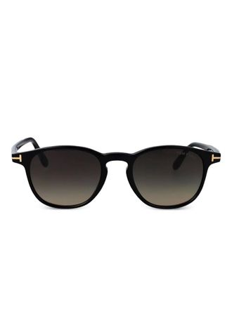 Tom Ford Eyewear Holt round-frame sunglasses - men - Bio Acetate - 50 - Black