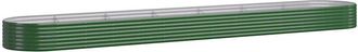 vidaXL Jardinera Arriate Acero Galvanizado Verde 544x100x36 Cm Vidaxl