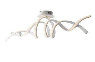 Netlighting Mystral Integrated LED Semi Flush Ceiling Light White 4000K