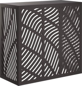 vidaXL Funda Para Aire Acondicionado Negro 110 X 50 X 105 Cm Acero Vidaxl