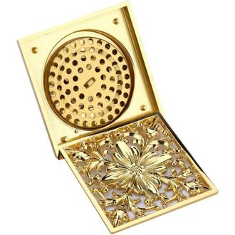 OEM Rejilla De Ducha, Desag&uuml;e Cuadrado De Estilo Retro Con Tapa Extra&iacute;ble Y Filtro De Aguas Residuales Para El Inodoro Para Evitar Obstrucciones -crezuo