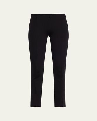 The Row Thilde Skinny-Leg Crop Split-Hem Pants