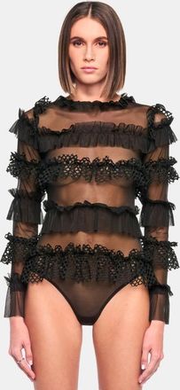 OW Collection GRACE Bodysuit in Black at Nordstrom, Size X-Small