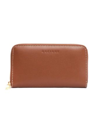 Orciani Brown Zip-Around Wallet