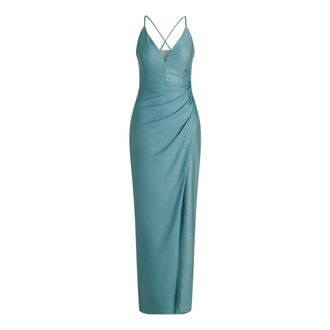 Vera Mont Kleedjes, Dames, Groen, XS, Figurbetontes Maxi-Abendkleid