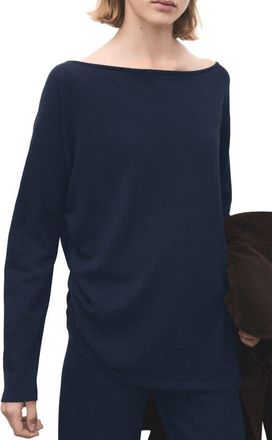 Mango Boatneck Sweater in Dark Navy at Nordstrom, Size X-Small