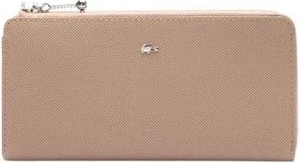 Lacoste Daily City Zip Wallet - Dames - Accessoires - Beige - Maat: ONE Size Piqu&eacute;