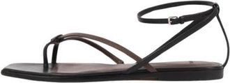 Vince Nutwood Style Sandalen - Dames - Sandalen - Zwart - 37 EU - Leer - Schoenen