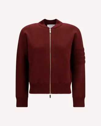 Thom Browne Giacca Bomber Ottoman Milano Stitch 4-Bar Woman 44