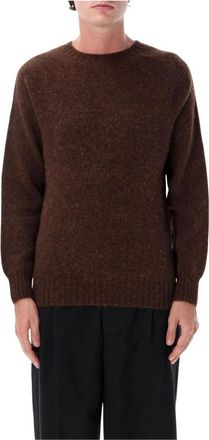 Howlin Shetland Trui - Heren - Ronde hals truien - Bruin - L - Wol - Truien & Vesten