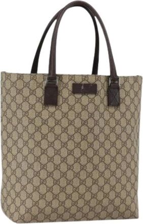 Gucci Pre-owned Vintage Tote Bag - Dames - Vintage Shopper - Beige - ONE Size - Leer - Vintage
