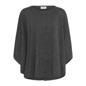 Saint Tropez BilliSZ Poncho Strik - female - Saint Tropez - Ponchos - Gray - ONE SIZE - Jackets