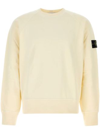 Stone Island Minimalist Cream Beige Logo Sweatshirt