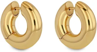Anine Bing small Bold Link hoop earrings - women - 14k Gold Plated Brass - One Size