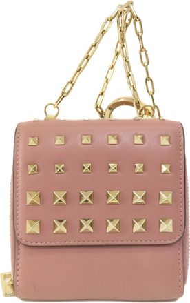 Valentino Garavani Pink Leather Wallet (Bi-Fold) (Pre-Owned)