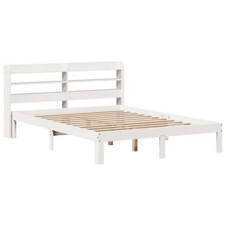 Berkfield Home Beautiful Bed Frame with Headboard without Mattress White 140x190 cm