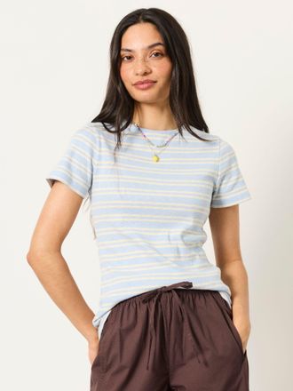 Fat Face FatFace Short Sleeve T-Shirt in Blue Stripe
