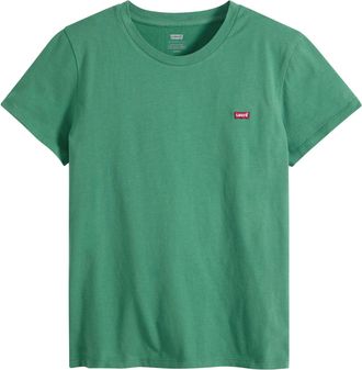 Levi's T-Shirt LEVIS TEE Minilogo, Damen, Gr. XS (34), pine gr&uuml;n, Jersey, Obermaterial: 100% Baumwolle, unifarben, figurbetont h&uuml;ftlang, Rundhals, gerader Ab