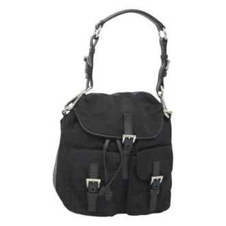 Prada Pre-owned Nylon prada-bags - Dames - Pre-owned - Zwart - Maat: ONE Size Nylon