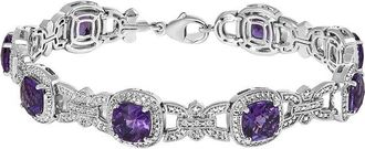 House of Brilliance Haus Of Brilliance Silver Diamond & Link Bracelet