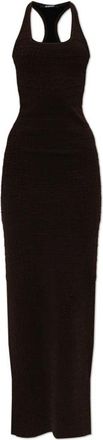 Jacquemus Scala Dress - Dames - Maxi kleedjes - Bruin - M - Polyester - Kleedjes