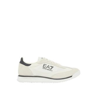 Emporio Armani Eclipse leren sneaker met su&egrave;de inzetstukken - Heren - Sneakers - Veelkleurig - 41 1/3 EU - Su&egrave;de - Schoenen