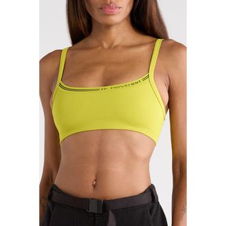 Free People All Clear Logo Sports Bra in Chartreuse at Nordstrom Rack, Size X-Small/small