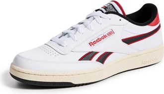 Reebok Unisex Club C Revenge Sneaker, White/Vector Red/Black, 13.5 Women/12 Men