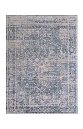 Jonathan Y Designs Shaii Global Medallion Low-Pile Machine-Washable Area Rug in Blue/light Gray at Nordstrom, Size 3Ft 0In X 5Ft 0In