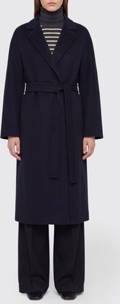 Jil Sander Long Wool Belted Coat with Dropped Shoulders