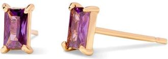 Brook & York Darcy Birthstone Stud Earrings in Gold/feb at Nordstrom