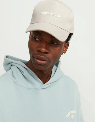 Jack & Jones Mens Jack & Jones VESTERBRO Mens Cap Moonbeam - White - Size: ONE-SIZE
