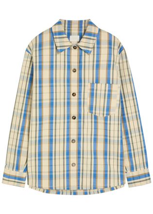A.P.C. Nathan Checked Twill Shirt - Blue - XL