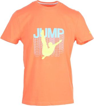 Dirk Bikkembergs Katoen Elastaan T-shirt - Heren - T-shirts - Oranje - XL - Katoen - Tops