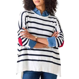 Mersea Amour Sweater With Heart Patch Top In Navy
