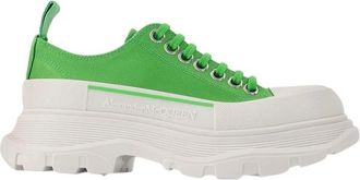 Alexander McQueen Sneakers, female, Green, 7 UK, Green/White Tread Slick Trainers