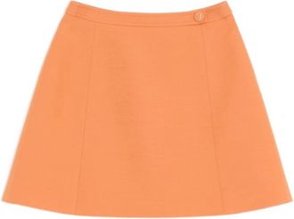 Valentino Garavani Midi Rok - Dames - Korte rokken - Oranje - XS - Nylon - Rokken
