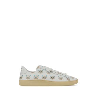 Valentino Garavani Sneakers, male, White, Size: 10 1/2 US Printed Leather Sneakers