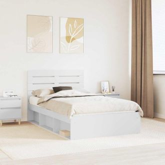 vidaXL vidaXL Struttura del letto Bianco 120 x 200 cm Pino massello