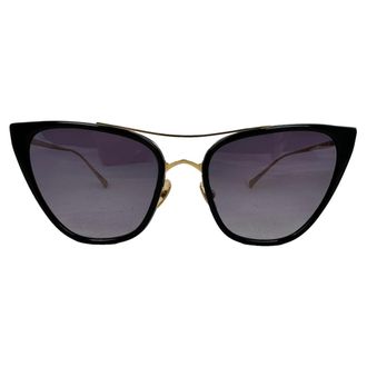 Loree Rodkin Jacklyn Cat-Eye Sunglasses in Gold Metal