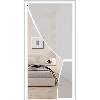OEM Mosquitera, Cortina De Cierre Autom&aacute;tico Con Potente Im&aacute;n, Apertura Lateral, Blanca (130 X 210 Cm)