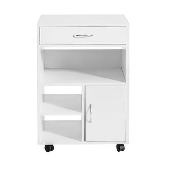 SoBuy Soporte para impresora de archivador de oficina madera blanco