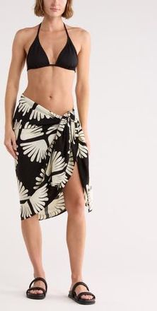 Nordstrom Rack Printed Pareo in Black Multi at Nordstrom Rack