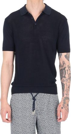 Orlebar Brown Burnham Tie Stitch Cotton-Silk Polo Shirt