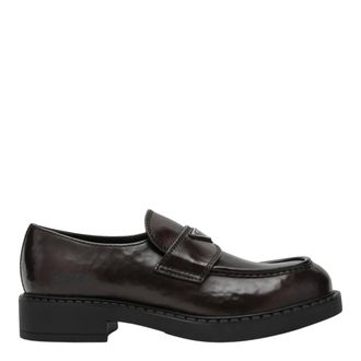 Prada Schoenen, Heren, Bruin, 43 1/2 EU, Leer, Mocassino