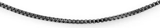 Pompeii3 18 14K Black Gold Italian Handmade Box Chain Necklace